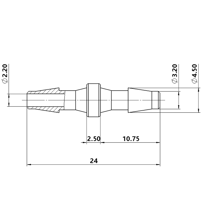 3.2mm（1/8英寸）直通接头