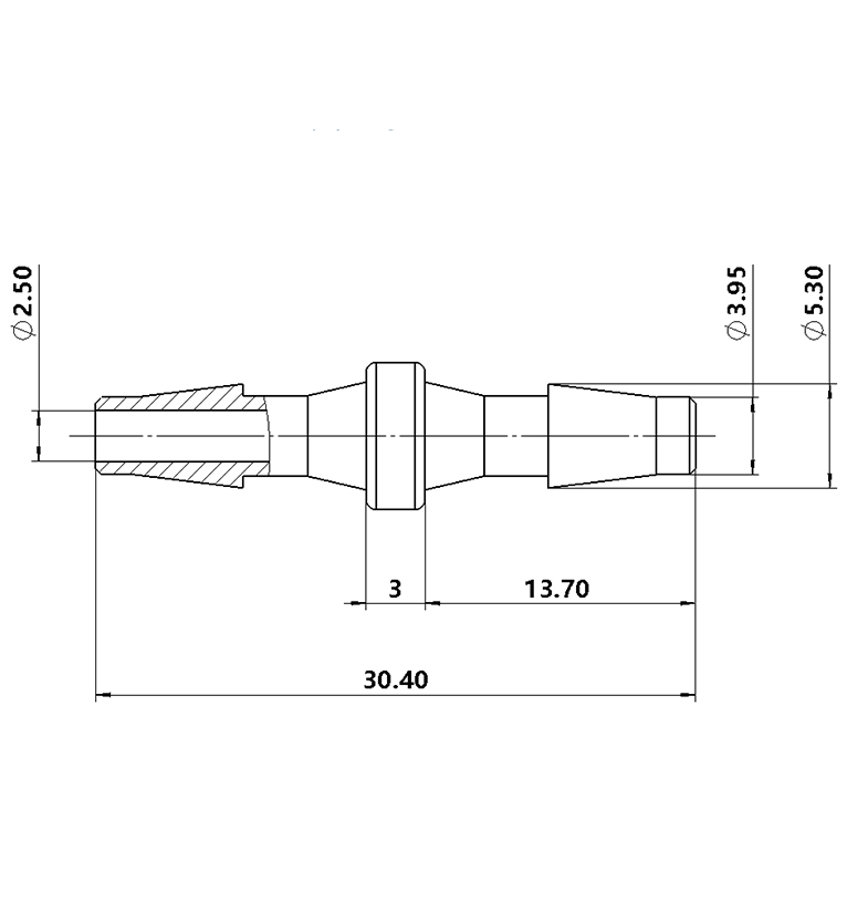 3.9mm(5/32英寸)直通接头