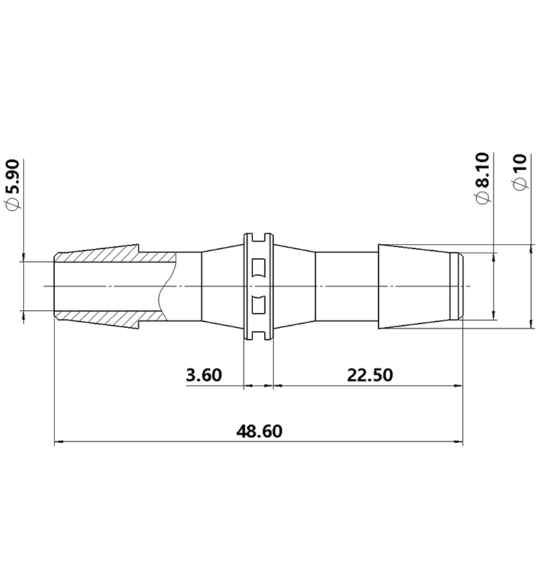 7.9mm(5/16英寸)直通接头